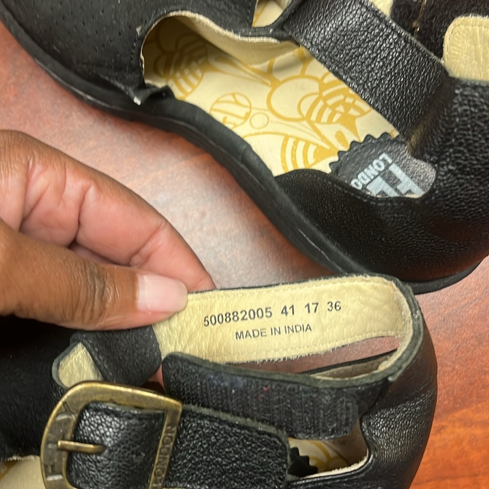 Fly London black suede Yall wedge sandals - Picture 6 of 9